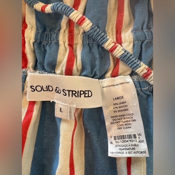 SOLID & STRIPED Delta lining blend strappy top - Picture 7 of 7